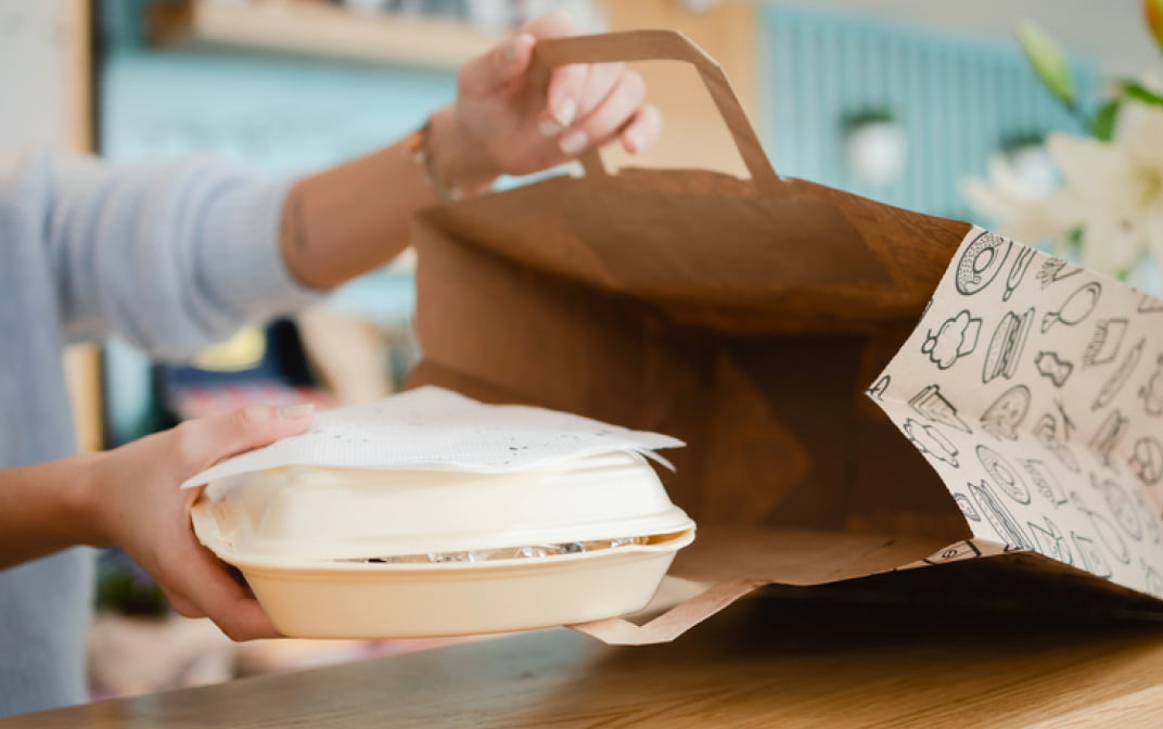 Mobile phone with Allset app on screen — Eat Local. Get Rewards.
